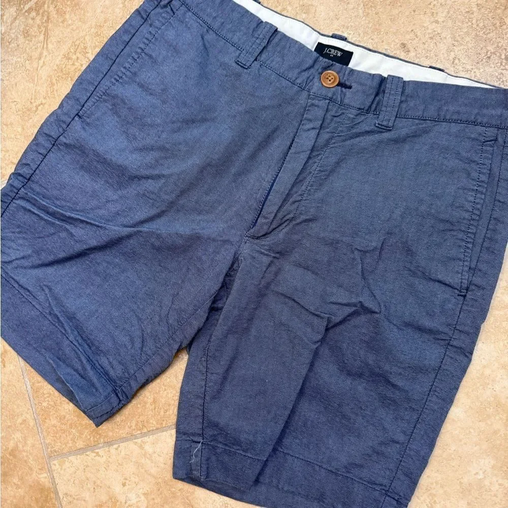 J. Crew Men’s Navy Flat-Front Cotton Shorts